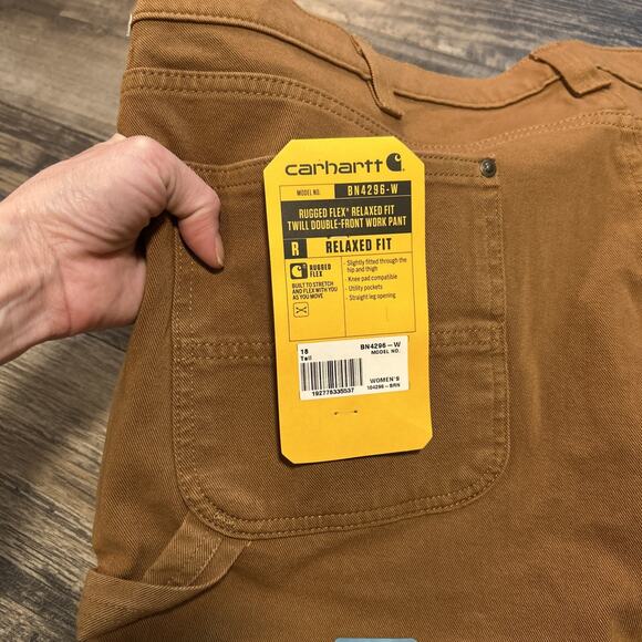 Carhartt Rugged Flex Relaxed Fit Twill Double Front Work Pant 18Tall BN4296W New - Picture 9 of 12